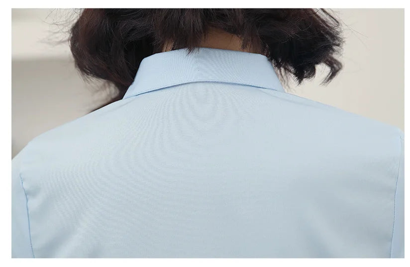 Camisa Social Feminina Manga Longa Elegante – Estilo Executivo para Mulher