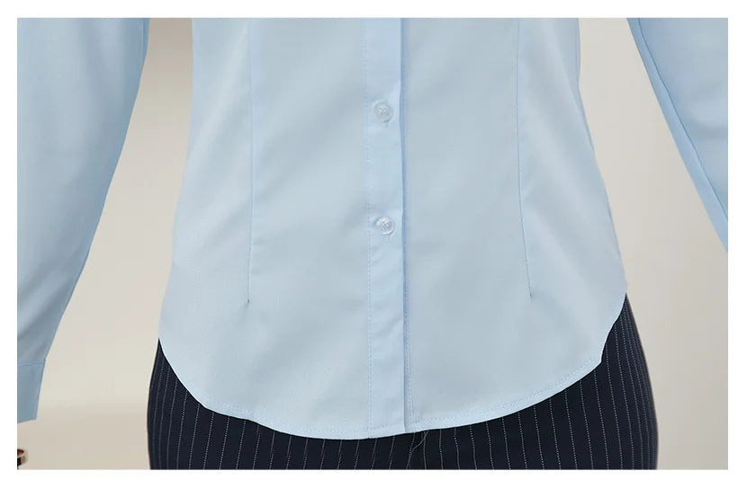 Camisa Social Feminina Elegante Manga Longa