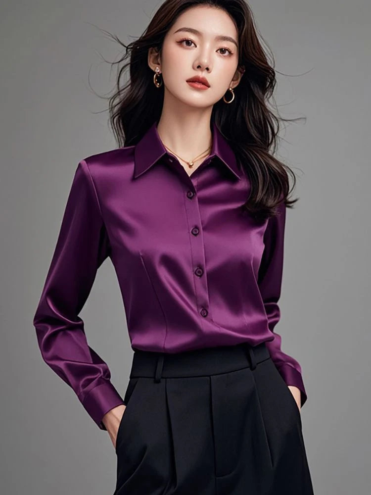 Blusa de Seda Feminina com Estilo Elegante e Sofisticado