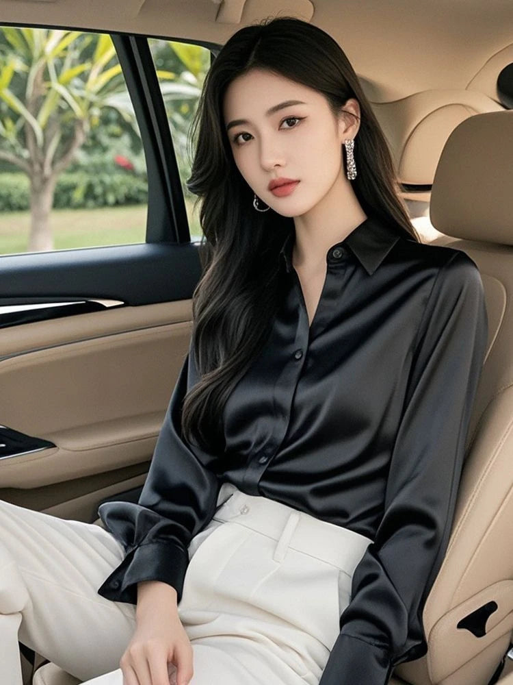 Blusa de Seda Feminina com Estilo Elegante e Sofisticado
