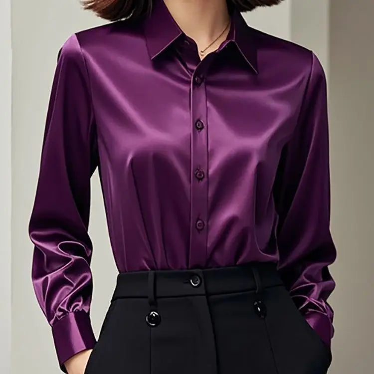 Blusa de Seda Feminina com Estilo Elegante e Sofisticado