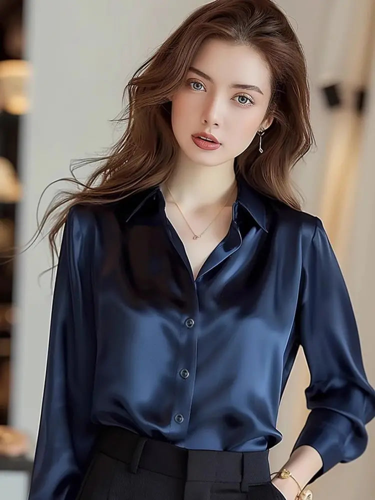Blusa de Seda Feminina com Estilo Elegante e Sofisticado