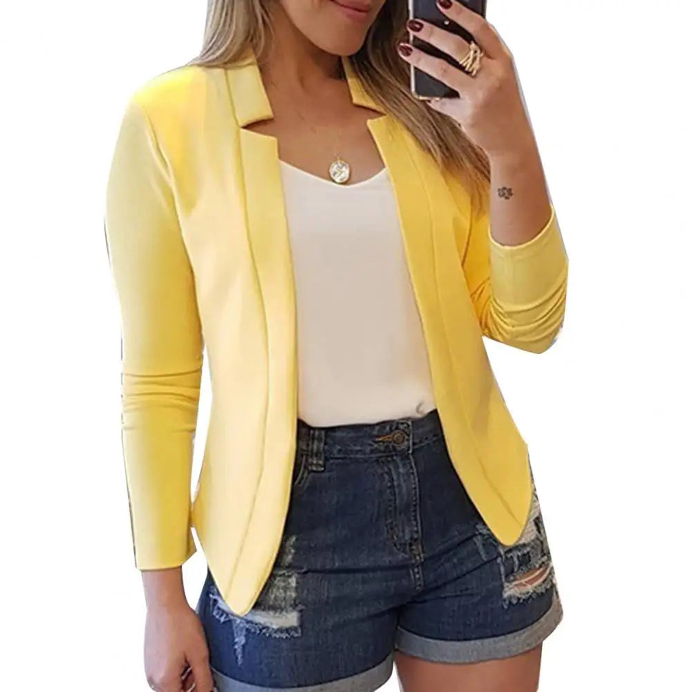Blazer Feminino Elegante para Escritório - Moda Outono/Inverno