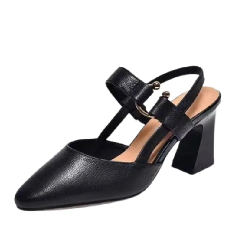 Scarpin Slingback Salto Bloco