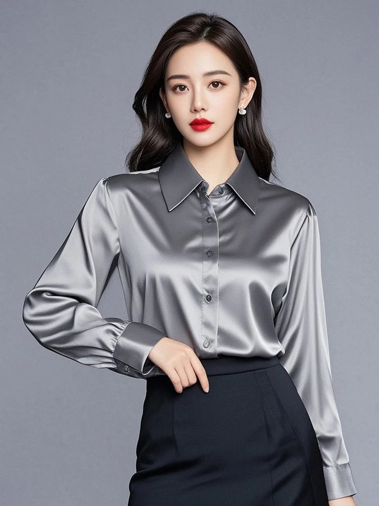 Blusa de Seda Feminina com Estilo Elegante e Sofisticado
