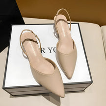 Mule Salto Baixo Bico Fino