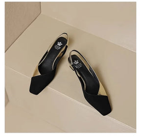 Scarpin Slingback Luxo Bicolor