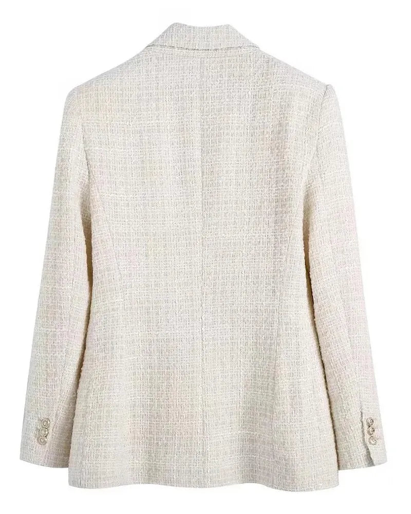 Blazer Branco em Tweed Sweet