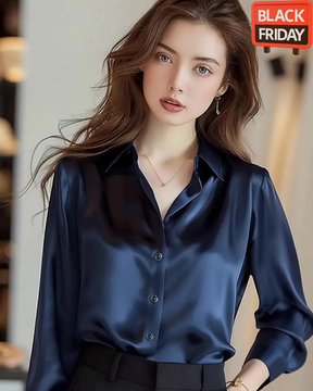 Blusa de Seda Feminina – Elegância Atemporal para o Dia no Escritório ou Look Noite