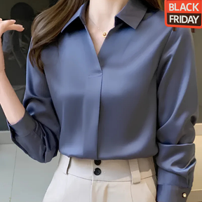 Camisa Feminina Social Manga Longa Office – Estilo Corporativo Moderno