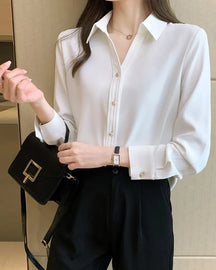 Camisa Social Feminina Classic – Modelo Versátil para Trabalho e Evento
