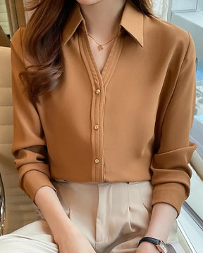 Camisa Social Feminina Classic – Modelo Versátil para Trabalho e Evento