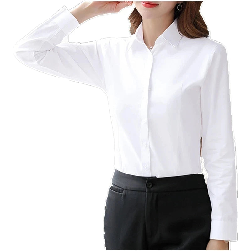Camisa Social Feminina Manga Longa Elegante – Estilo Executivo para Mulher