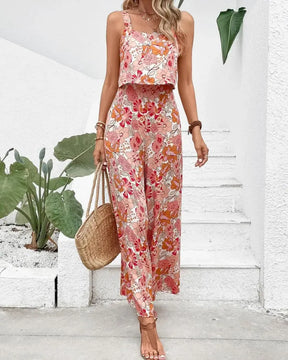Macacão Feminino Floral Sem Mangas Summer
