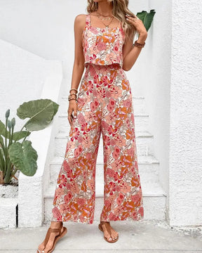 Macacão Feminino Floral Sem Mangas Summer