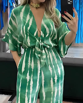 Macacão Feminino “Santino” com Laço – Elegante e Versátil