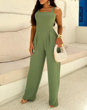 Macacão Social Feminino Elegante | Decote em V, Cintura Ajustada – Domana