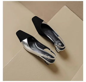 Scarpin Slingback Luxo Bicolor